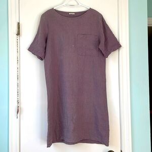 Blue Naive Linen Dress